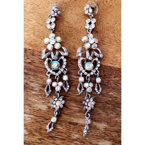 Cubic Zirconia Chandelier Earrings